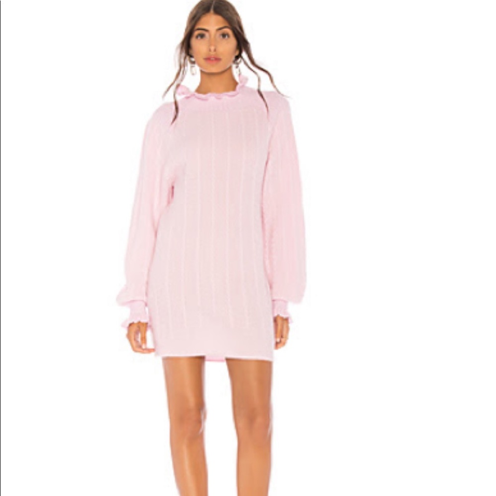 Tularosa LOTTIE SWEATER DRESS IN BLUSH PINK